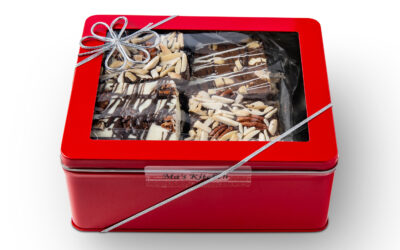 1 Kilogram Red Tin Box with window